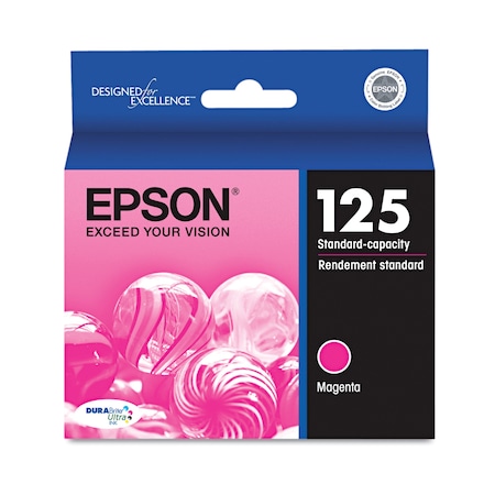 Epson T125320S, 125, DURABrite Ultra Ink, Magenta T125320-S